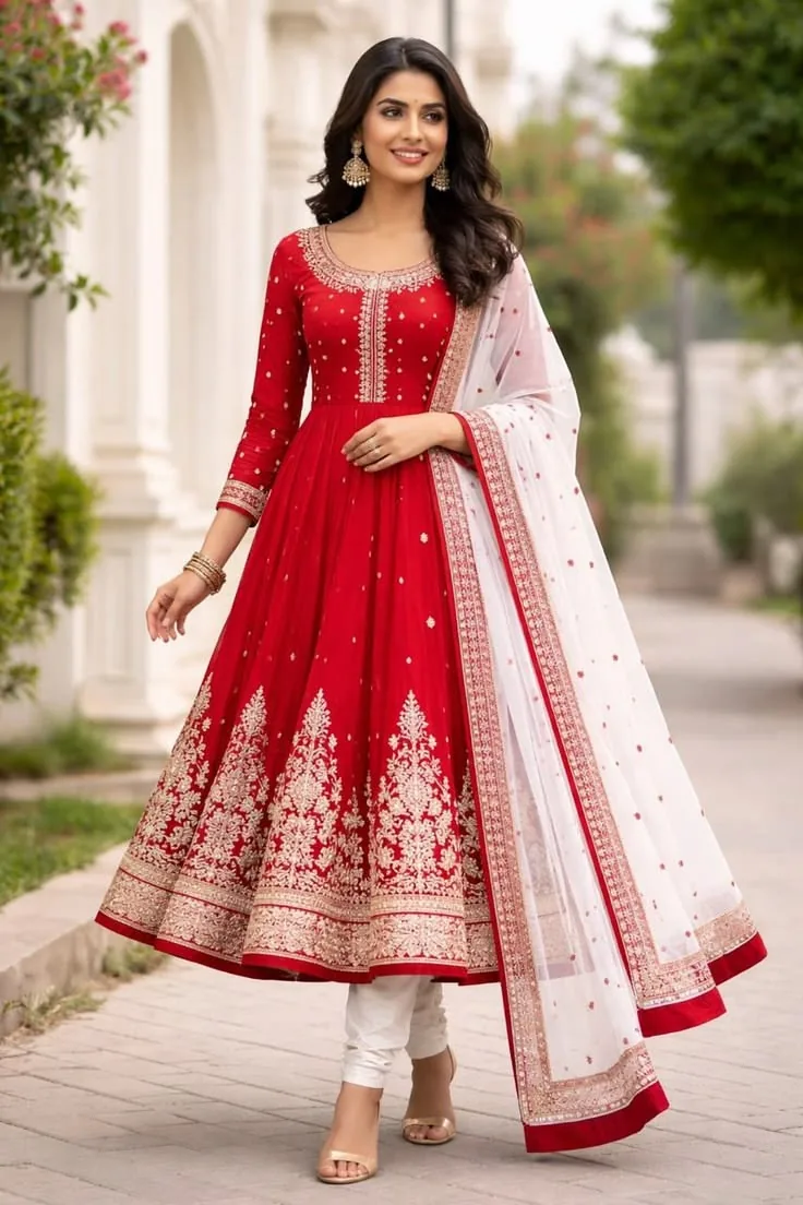 Heritage Chikankari white embroidered kurti