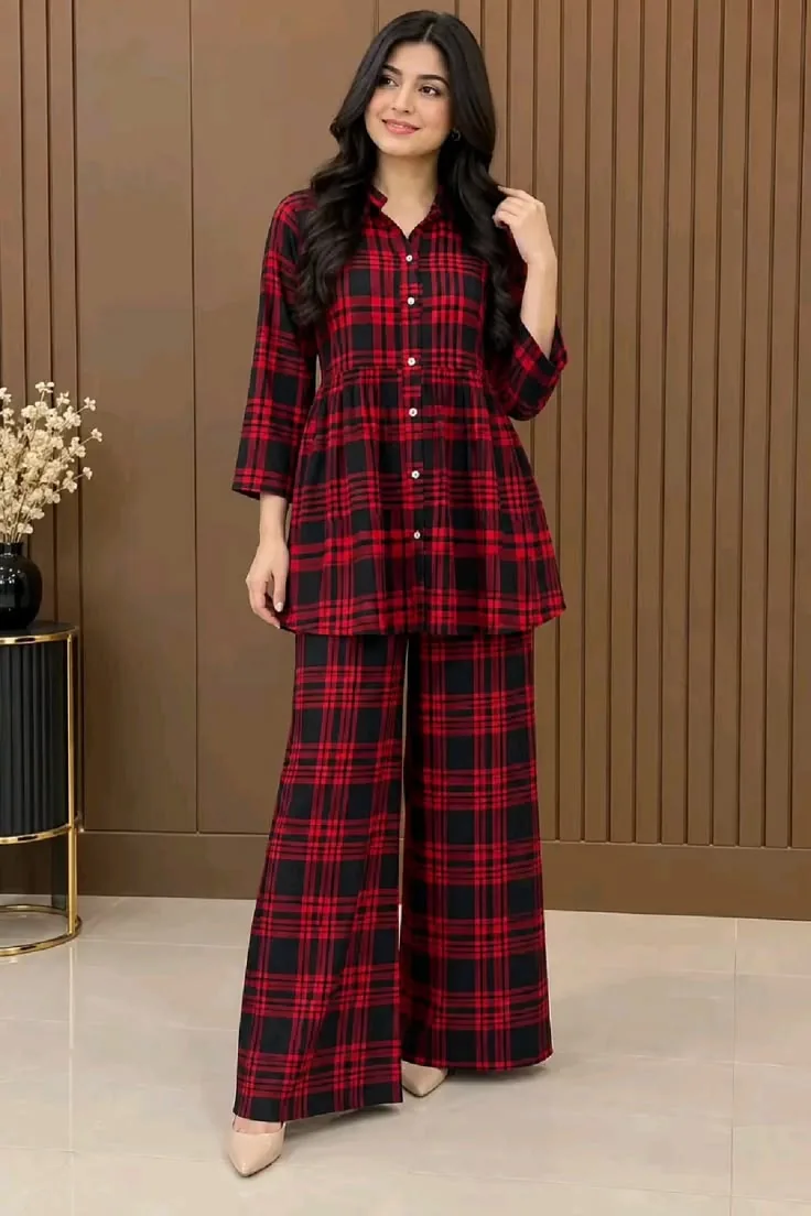 Linen charming ethnic co-ord set