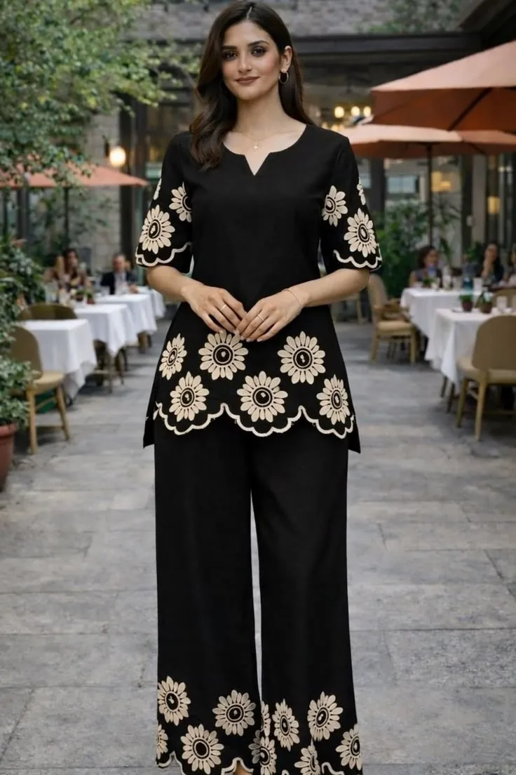 Contemporary relaxed co-ord suit set