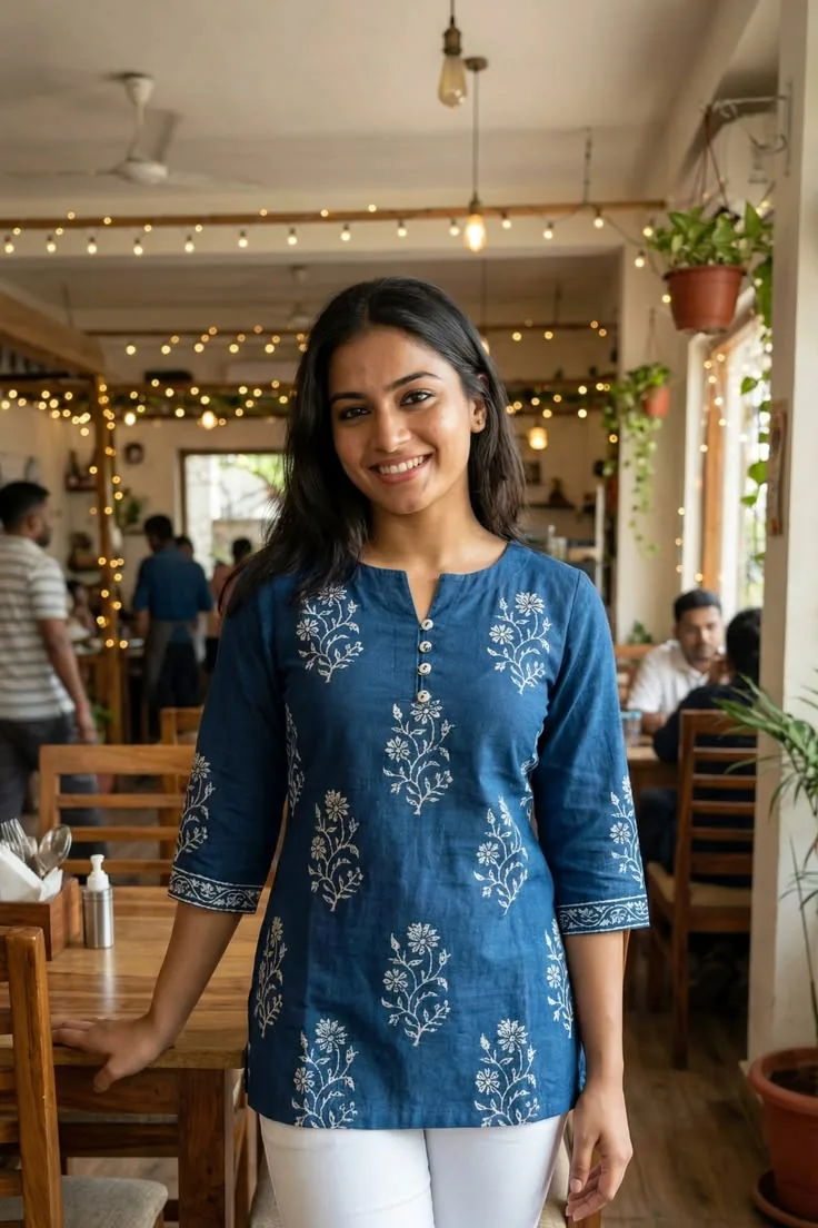 Breathable short kurti office look