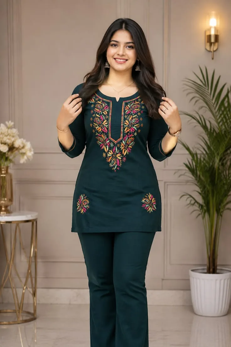 Embroidered salwar suit set 1