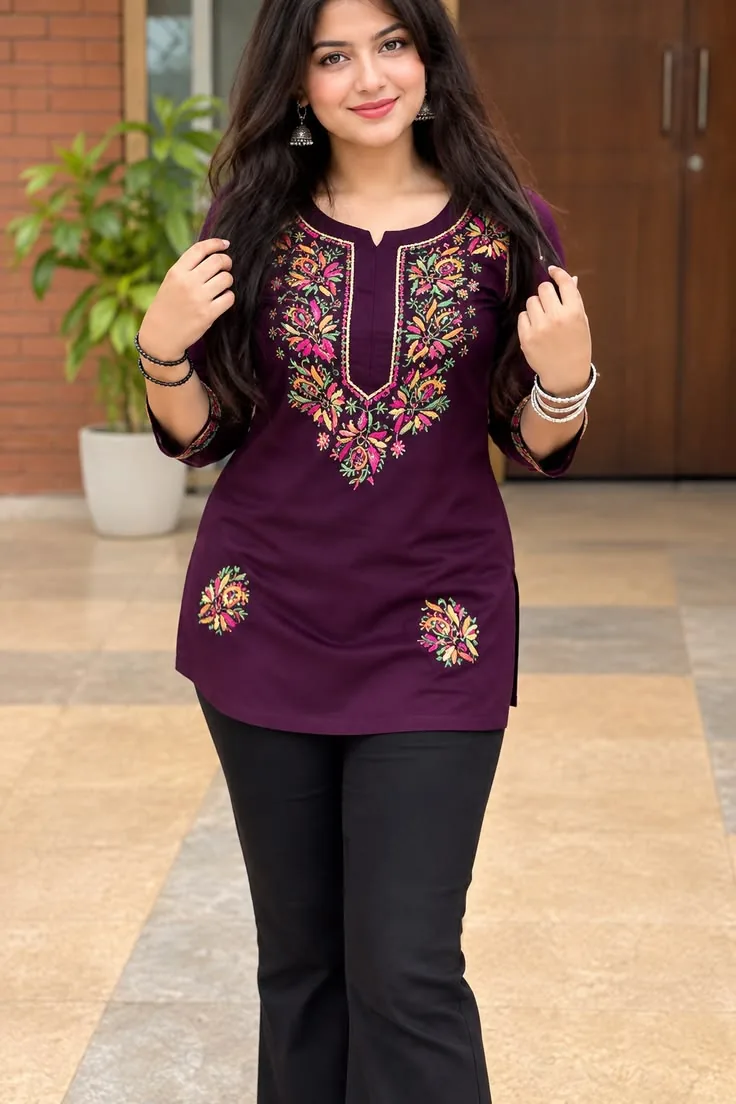 Embroidered salwar suit set 2